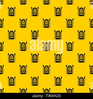 Boat with paddles pattern vector Stock Vector