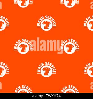 Dry cleaning pattern vector orange Stock Vector