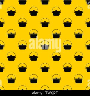 Cooking cauldron pattern vector Stock Vector
