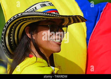 Salvador, Brazil. 23rd June 2019, Itaipava Arena Fonte Nova, Salvador, Bahia, Brazil; Copa America international football, Colombia versus Paraguay; Fan of Colombia Credit: Action Plus Sports Images/Alamy Live News Stock Photo