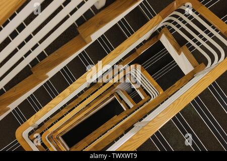 London Spiralling staircase in circles. England Stock Photo