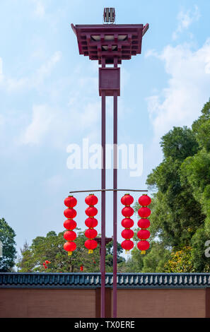 The lights in the park. Stock Photo