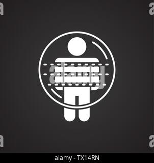 Body scan related icon on background for graphic and web design. Simple ...