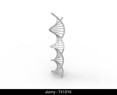 3d rendering of a DNA string isolated in white background. Stock Photo