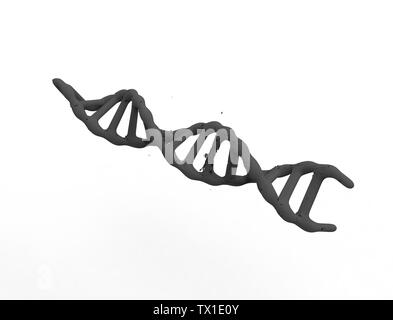 3d rendering of a DNA string isolated in white background. Stock Photo