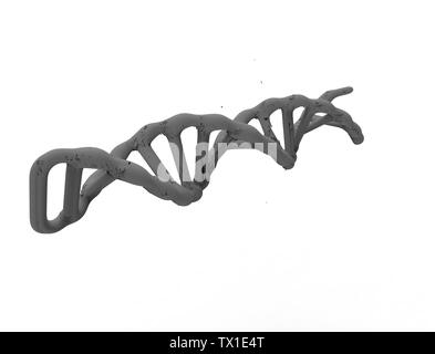 3d rendering of a DNA string isolated in white background. Stock Photo