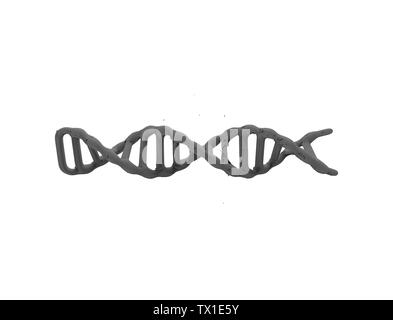 3d rendering of a DNA string isolated in white background. Stock Photo
