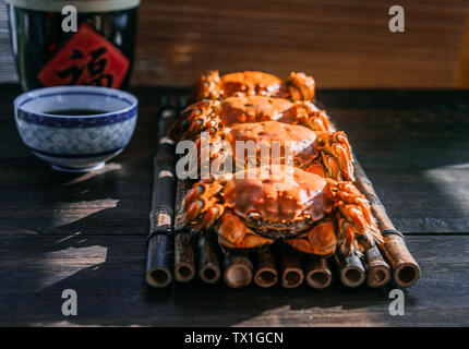 Exquisite Yangcheng Lake hairy crabs Stock Photo