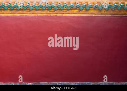 Dark red Imperial Palace wall Stock Photo