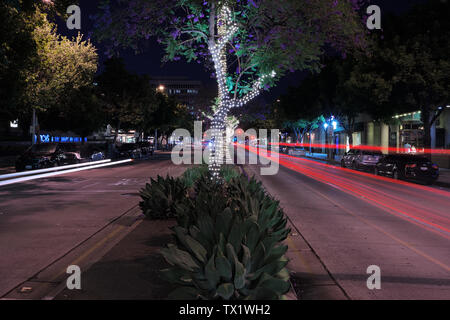 Image showing South Lake Ave in Pasadena, California. The South Lake District includes premier shopping, dining, and financial business. Stock Photo