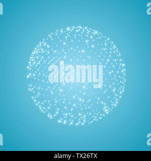 Sphere. Digital connections. 3D grid design. Abstract vector illustration. Stock Vector