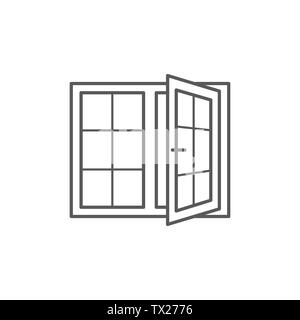 Window line icon on white background Stock Vector
