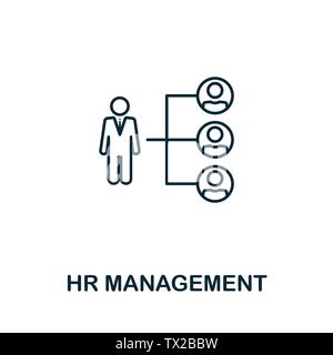 Hr Management vector icon symbol in outline style. Creative sign from human resources icons collection. Thin line Hr Management icon for computer and Stock Vector