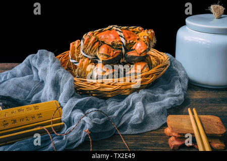 Exquisite Yangcheng Lake hairy crabs Stock Photo