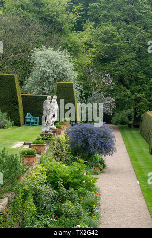 The Italianate gardens at Renishaw Hall, an English stately home, Derbyshire, UK Stock Photo