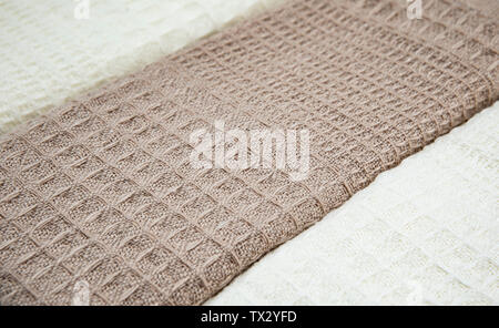 Close up of textile samples. Fabric texture background Stock Photo
