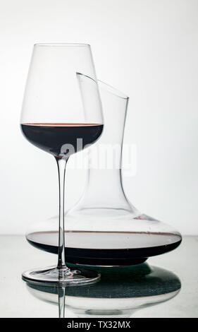 Backlight red wine Stock Photo