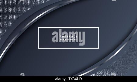 Abstract Background Silver metallic dark with glitter, for wallpaper, brochure, flyer, magazine, poster, web page, backdrop Stock Photo