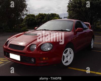 Toyota Celica GT Four ST205 rally car on the rally stage at the ...