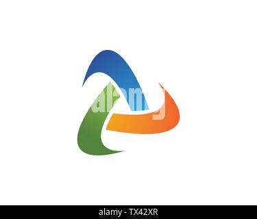triangle icon vector design illustration template Stock Vector
