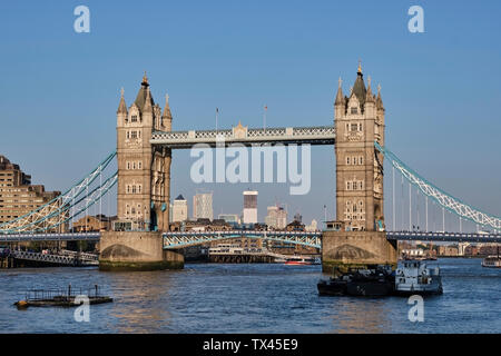 UK, London, River Thames and Tower Bridge Stock Photo