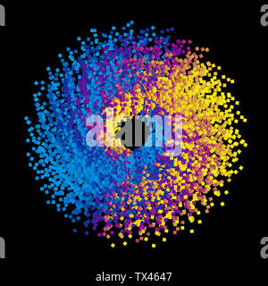 Abstract colorful swirl shape graphic design elements Stock Photo
