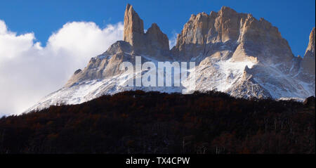 Pristine mountain habitat in Torres del Paine National Park, Chilean Patagonia Stock Photo