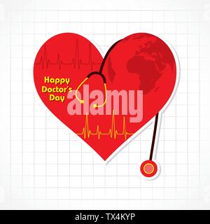 Illustration of Happy Doctors Day- 1 july stock Vector Stock Vector