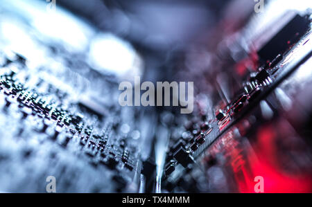 Detail of computer hardware electronics Stock Photo