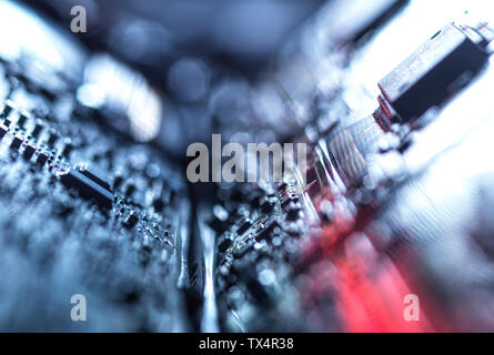 Detail of computer hardware electronics Stock Photo