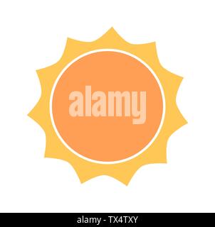 Sun icon in flat style Stock Vector Image & Art - Alamy