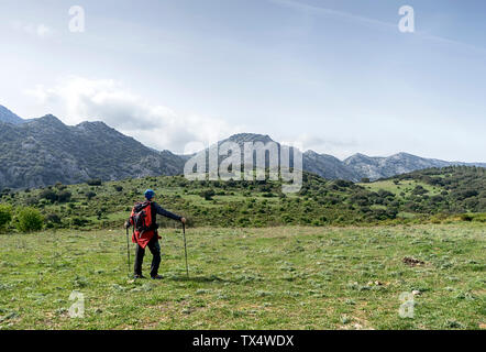 Sports that give emotional peace and stillness. Hiking Stock Photo