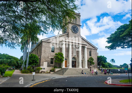 Hawaii, Oahu, Honolulu, Kawaiahao church Stock Photo