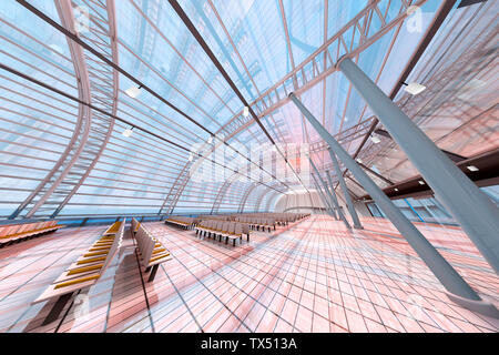 3D Rendered Illustration, Architecture visualization of a airport Stock Photo