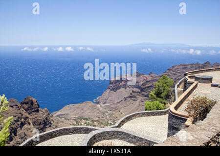 Spain, Canary Islands, La Gomera, Arure, view from observation point Mirador Ermita del Santo Stock Photo