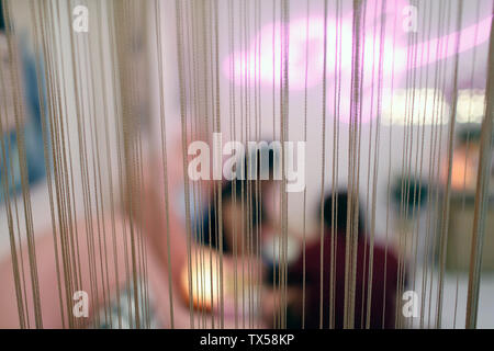 Woman having nail manicure in spa Ho Chi Minh City Stock Photo