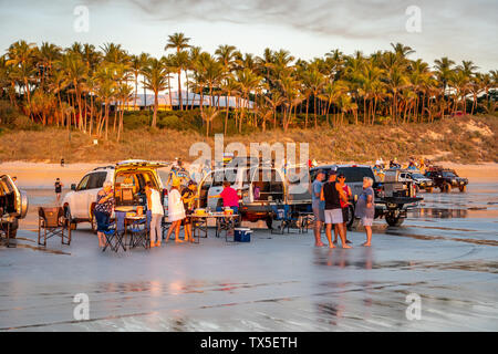 Broome, WA, Australia - People having picnic on the beach Stock Photo