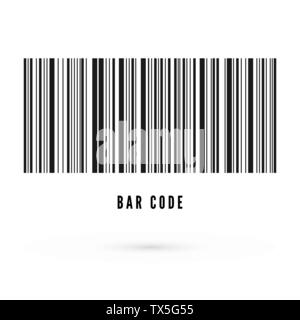 Unique bar code template. Information about product. Vector illustration isolated on white background Stock Vector