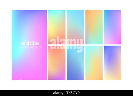 Soft gradient color background. Wallpaper design for mobile app. Vector illustration Stock Vector