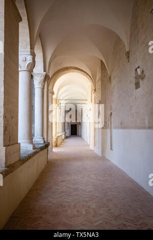 Cloister of San Michele Arcangelo abbey. Montescaglioso, Basilicata, Italy Stock Photo