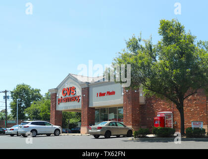 Princeton New Jersey - June 23, 2019: CVS Pharmacy Retail Location. CVS is the Largest Pharmacy Chain in the US - Image Stock Photo