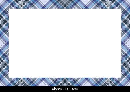 Rectangle borders and Frames vector. Border pattern geometric vintage frame design. Scottish tartan plaid fabric texture. Template for gift card, coll Stock Vector