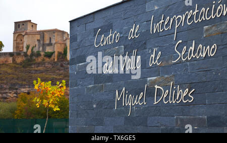 Centro de Interpretación del Valle de Sedano Miguel Delibes. Sedano. Valle de Sedano. Cañón del Ebro. BURGOS. CASTILLA Y LEÓN. ESPAÑA Stock Photo