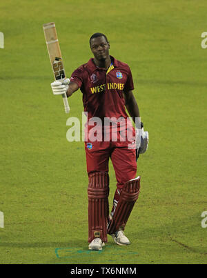 MANCHESTER, ENGLAND. 22 JUNE 2019:   The West Indies v New Zealand, ICC Cricket World Cup match, at Old Trafford, Manchester, England. Stock Photo