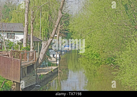 Weybridge Stream Surrey Stock Photo