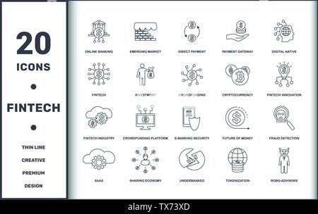 emerging technology concept line icons set. contains icons usable for ...