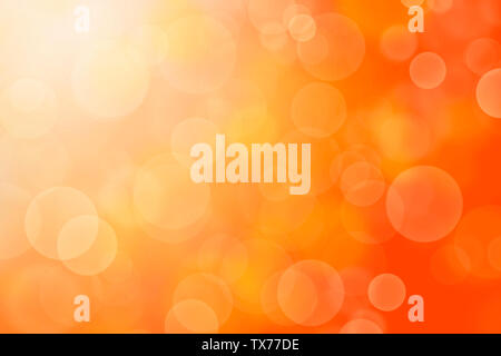 Orange abstract background blur with bokeh light effect Stock Photo