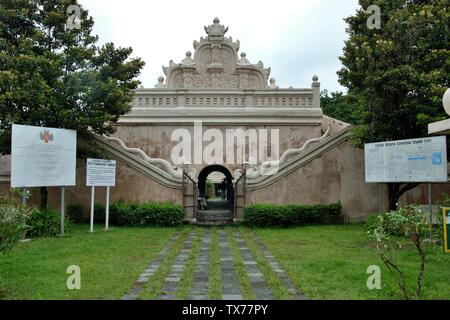The gate of Taman Sari Water Castle. Also known as Taman Sari, is the site of a former royal garden of the Sultanate of Yogyakarta. Stock Photo