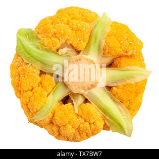 colored cauliflower path isolated on white Stock Photo