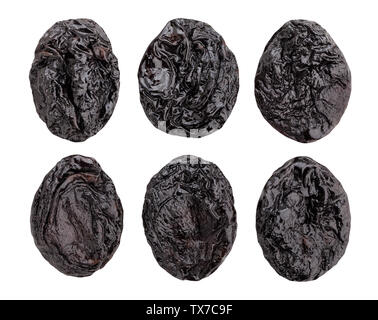 prunes path isolated on white Stock Photo